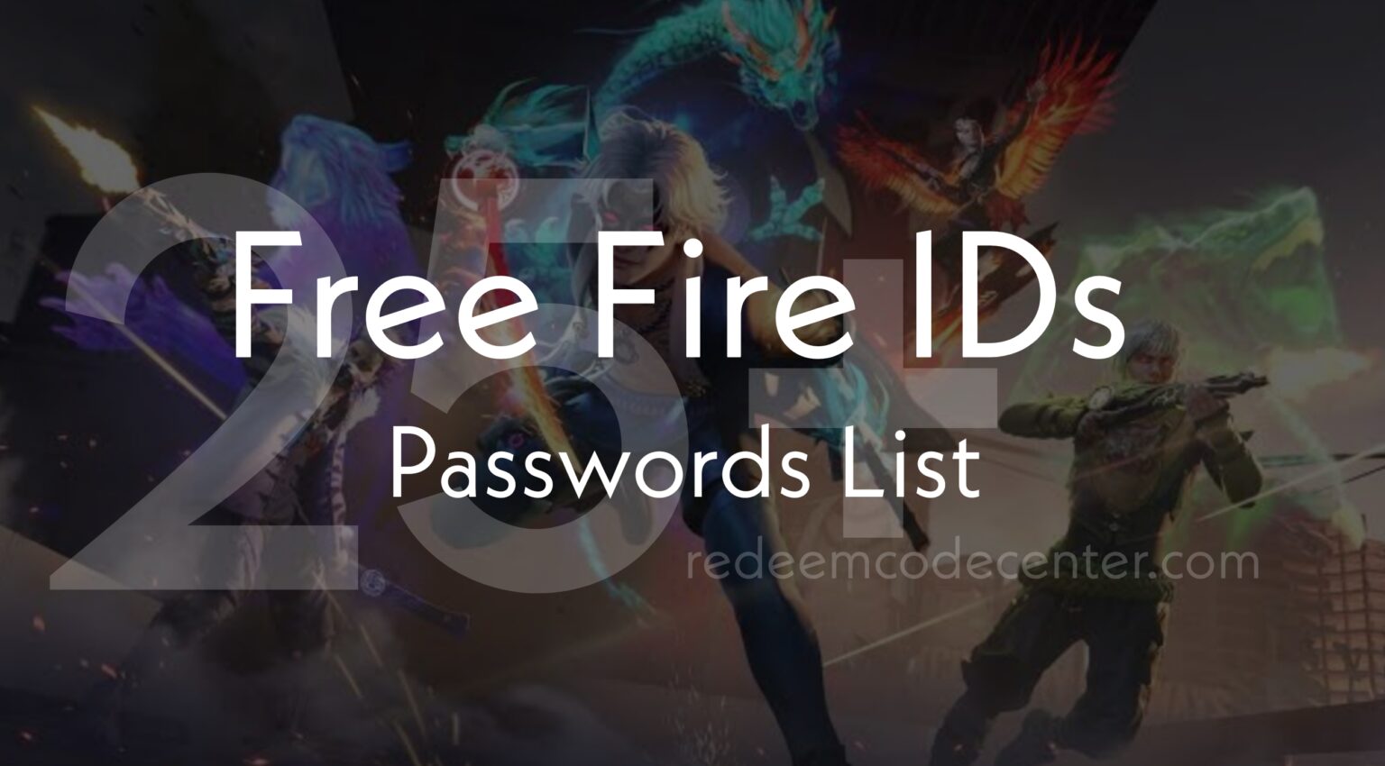Getting 50+ Free Fire ID and Passwords - Explained! - REDEEM CODE CENTER