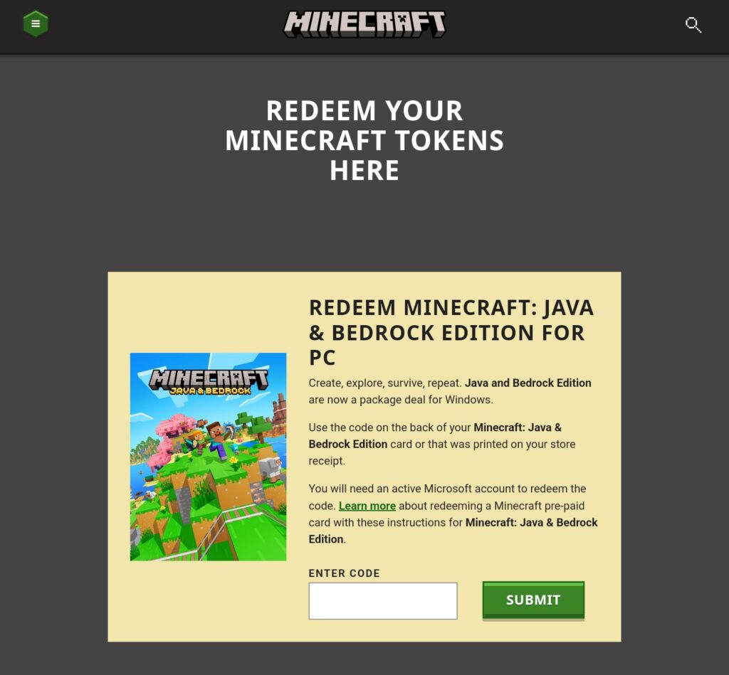 Minecraft eshop code discount