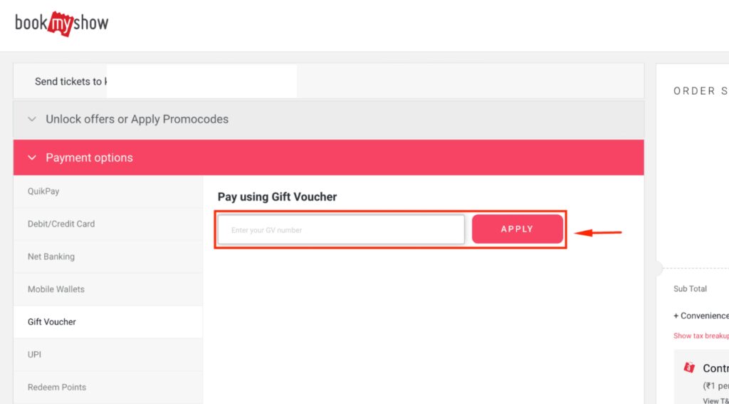 Free BookMyShow Gift Card Voucher Code