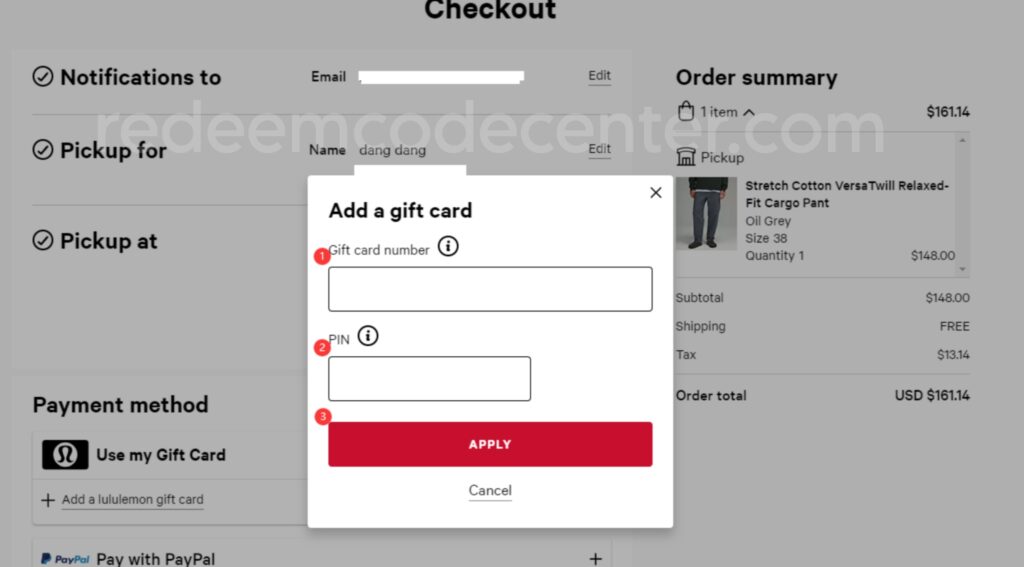 Free Lululemon Gift Card Code