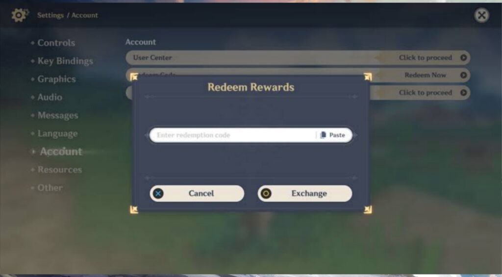 Genshin Impact Redeem Codes